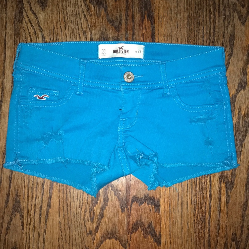 Hollister blue jean short-shorts